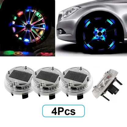 🚗Car LED Solar Hub Light | Multi-color Modes