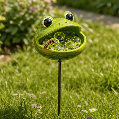 🌸🐝 Help Pollinators Thrive! | Frog, Snail & Ladybug Water Bowl Decor🐸🐌🐞