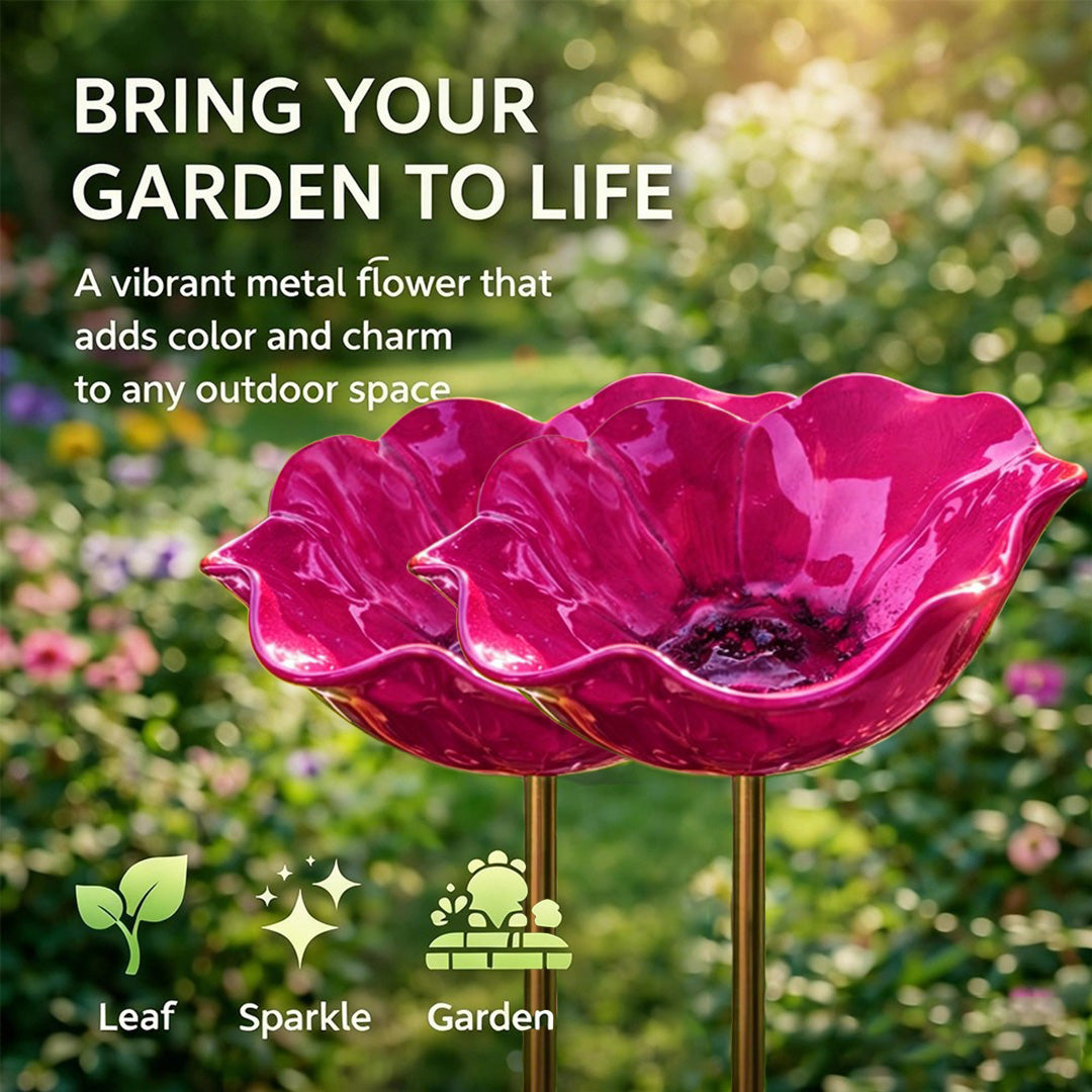 🔥2026 Mother's Day Gifts 50% Off🔥Handmade Metal Flower Garden Stake🐦