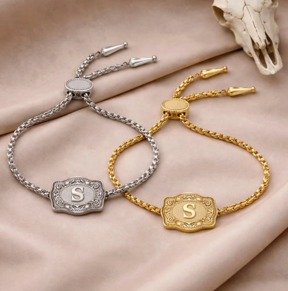 🏇Handcrafted Western Bracelet with Custom Initials - A Meaningful Accessory for Your Unique Story
