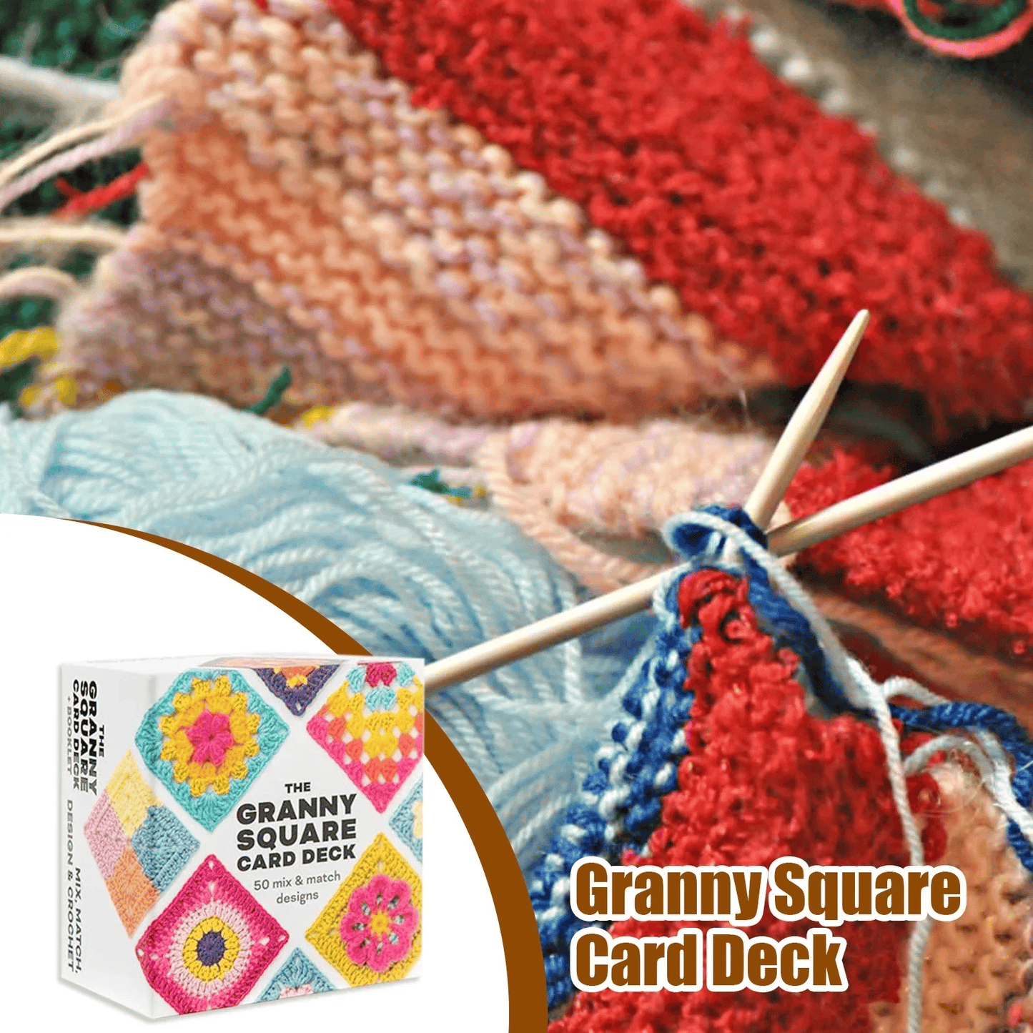 🧶✨The Granny Square Card Deck  – 50 Crochet Patterns