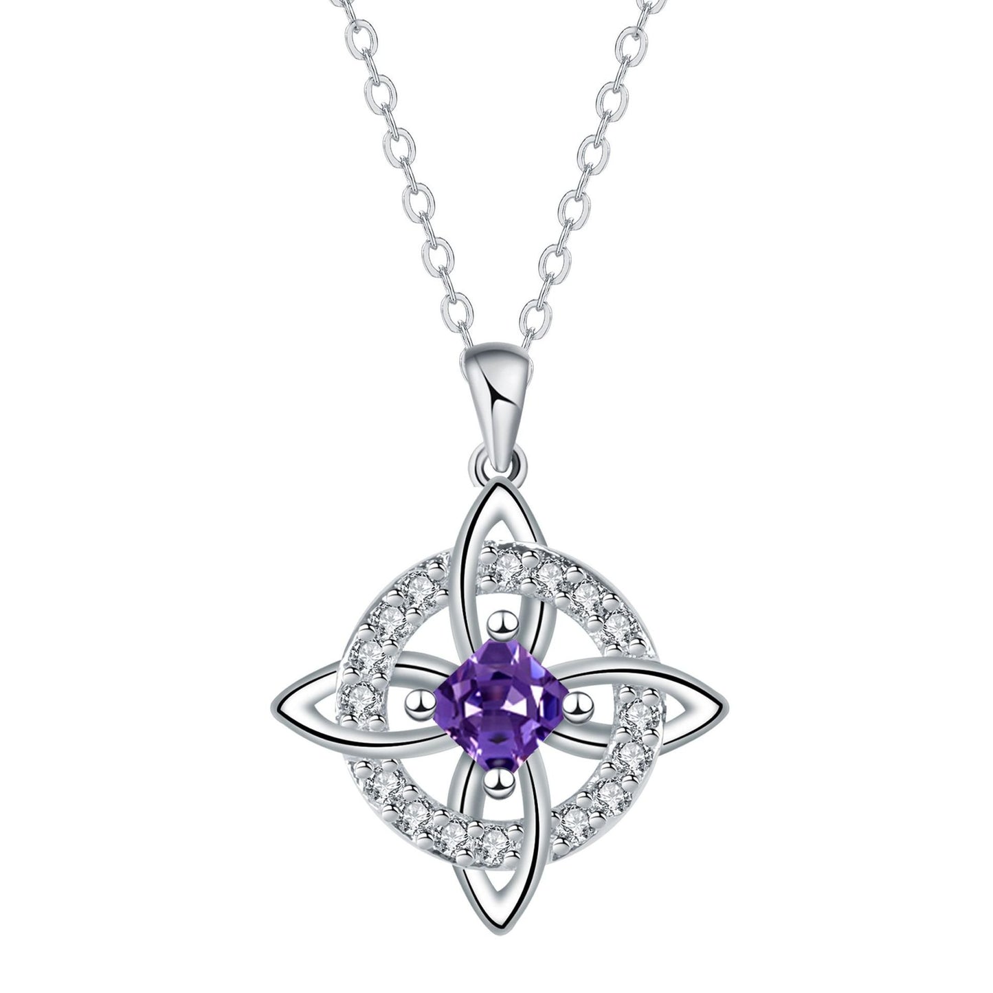 ✨ Mystical Birthstone Witches Knot Necklace