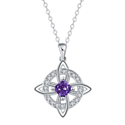 ✨ Mystical Birthstone Witches Knot Necklace