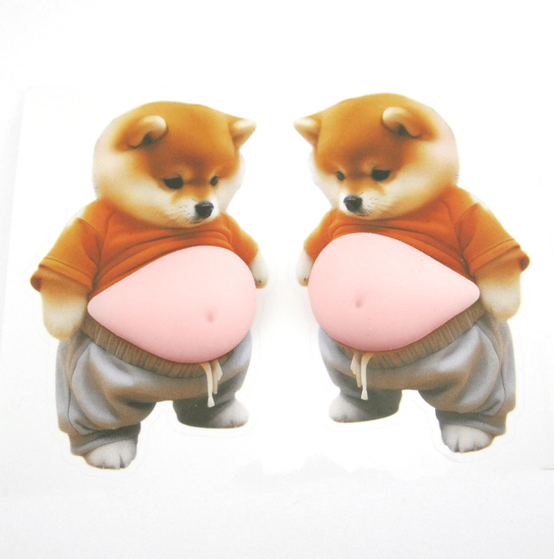 Chubby Shiba Inu Anti-Collision Sticker