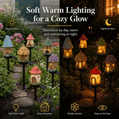 ✨Last Day: 47% OFF🔥Solar Fairy-Tale Mushroom Cottage Garden Light – Whimsical Warm Glow for Paths, Patios & Flower Beds 🍄🌙