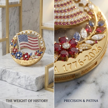 🎉 BOGO Alert! 250th Anniversary USA Enamel Brooch Pin 🇺🇸