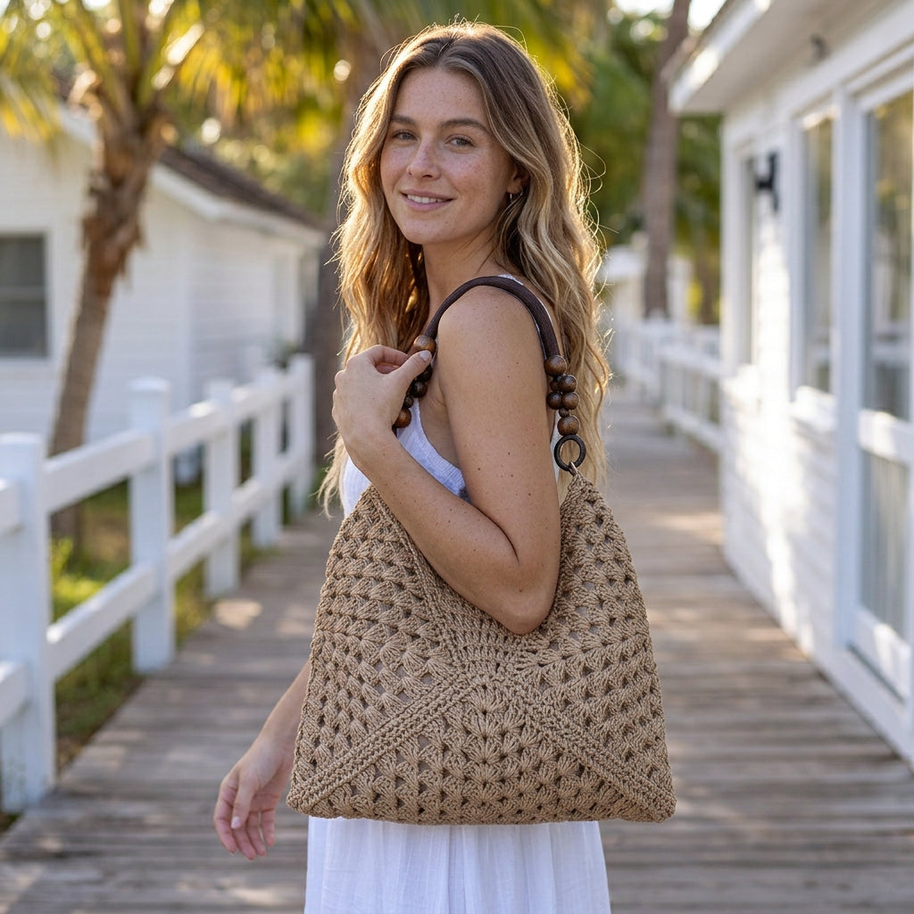 🌿 Chic Handmade Woven Bag — Natural Style, Everyday Elegance
