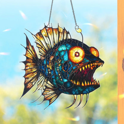 Marine Life Imitation Stained Glass Suncatcher