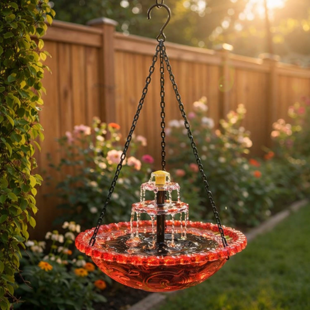 ✨2026 Spring special offer 49% off-🐦Solar Cascade Hanging Bird Bath Fountain