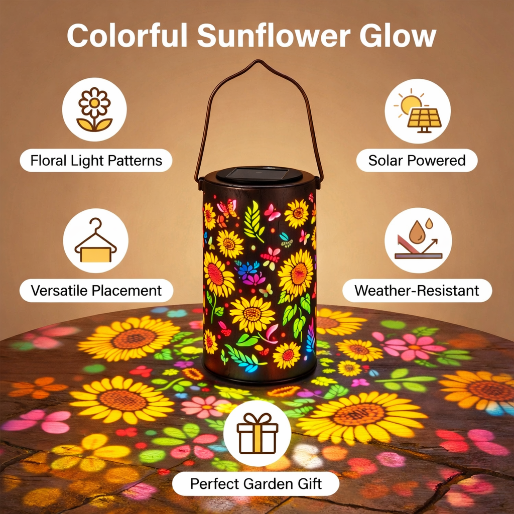 🔥Hot Sale 49% OFF🔥 -✨Colorful Sunflower Glow Solar Garden Lantern