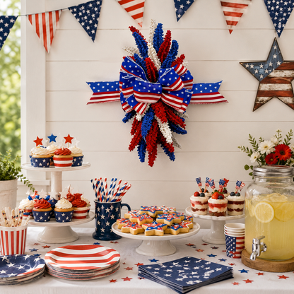 Patriotic Bow Hanging Decoration