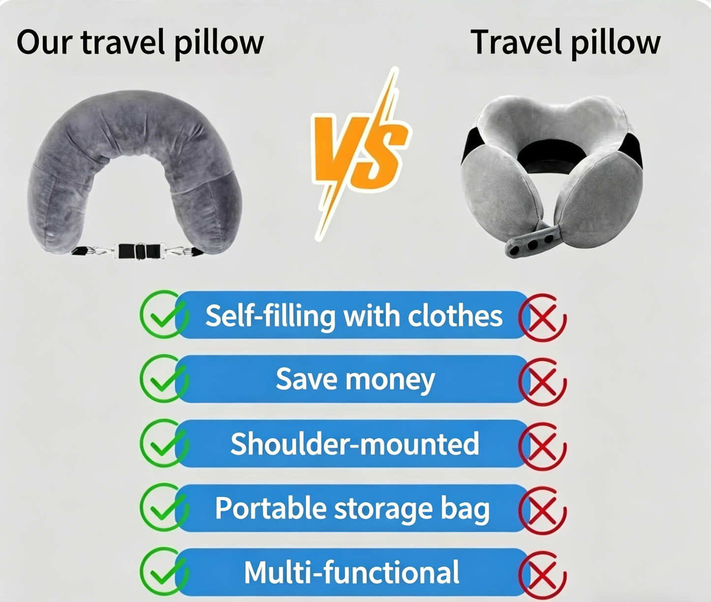 🏆Flash Sale⚡ 50K+ SOLD! Almost Gone💥Stuffable Travel Neck Pillow