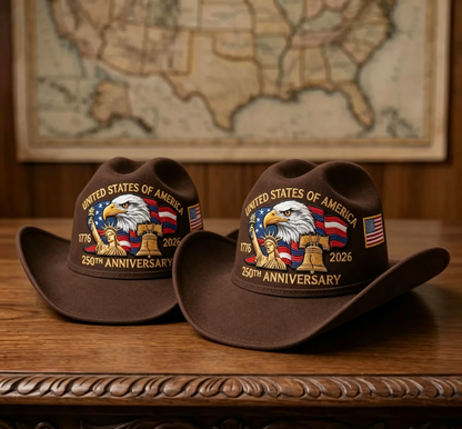 🔥Flash Sale-58% Off🔥⚡250th Anniversary Embroidered Cowboy Hat🦅