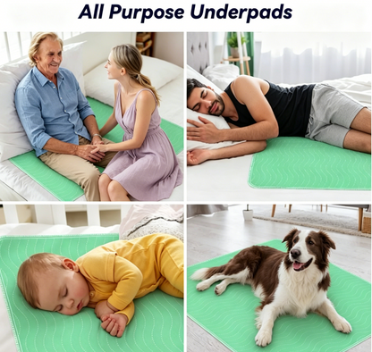 💧🛡️Reusable Heavy Absorbency Bed Pads | Waterproof Leakproof Underpad for Kids, Adults & Pets