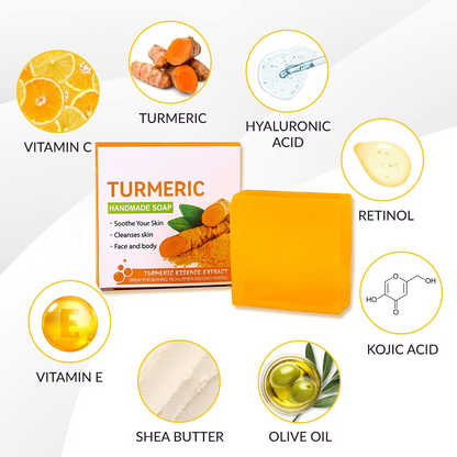 🔥Last Day Promotion 49% OFF-Turmeric & Kojic Acid Brightening Soap