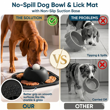 🐕🥣Last Day Promotion 50% Off -Lick & Roll Slow Feeder Bowl 2.0