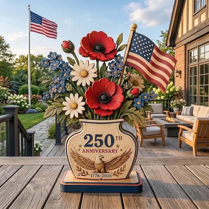 Handmade America’s 250th Anniversary Patriotic Floral Décor