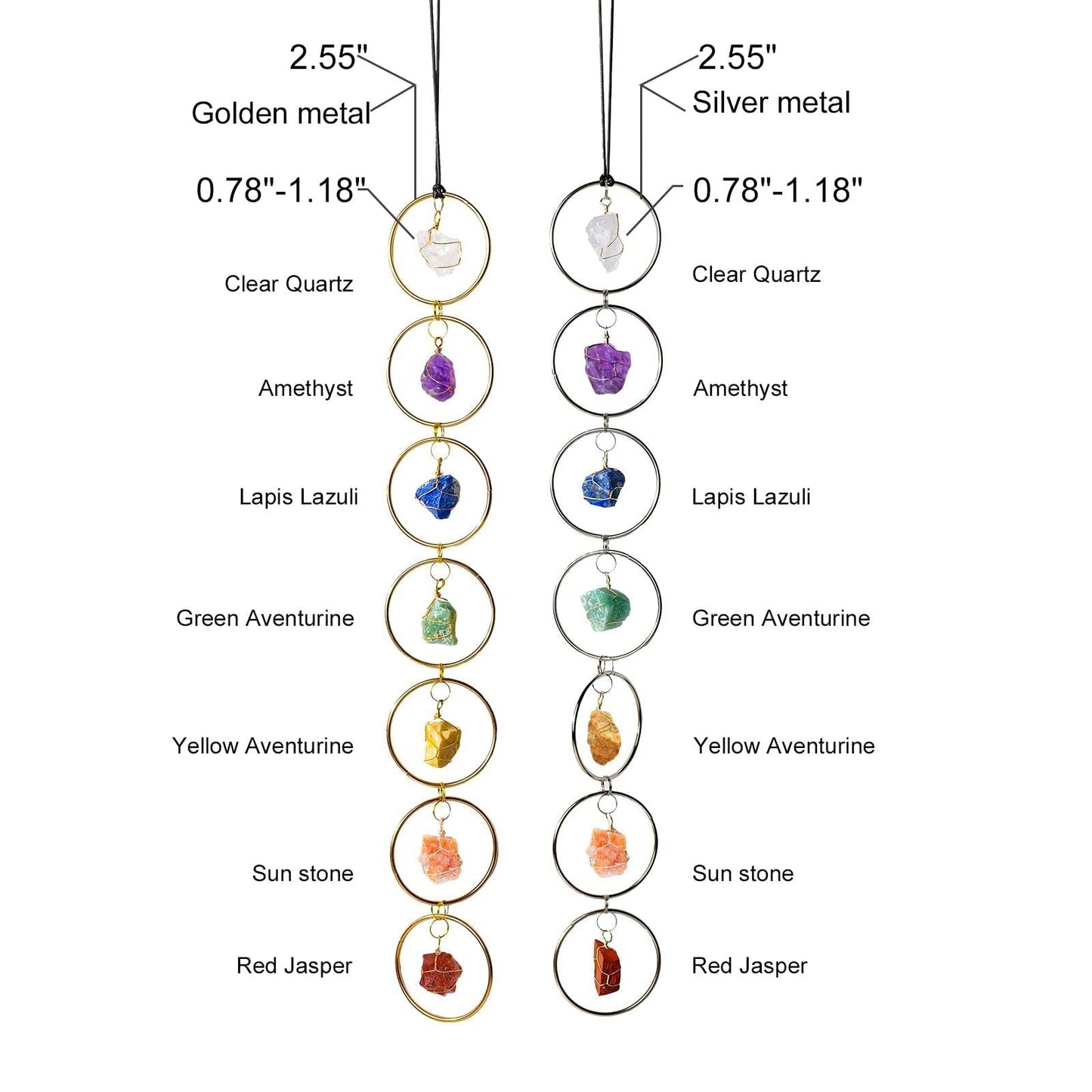💎 Raw Crystal 7 Chakra Gemstone Wall Decor