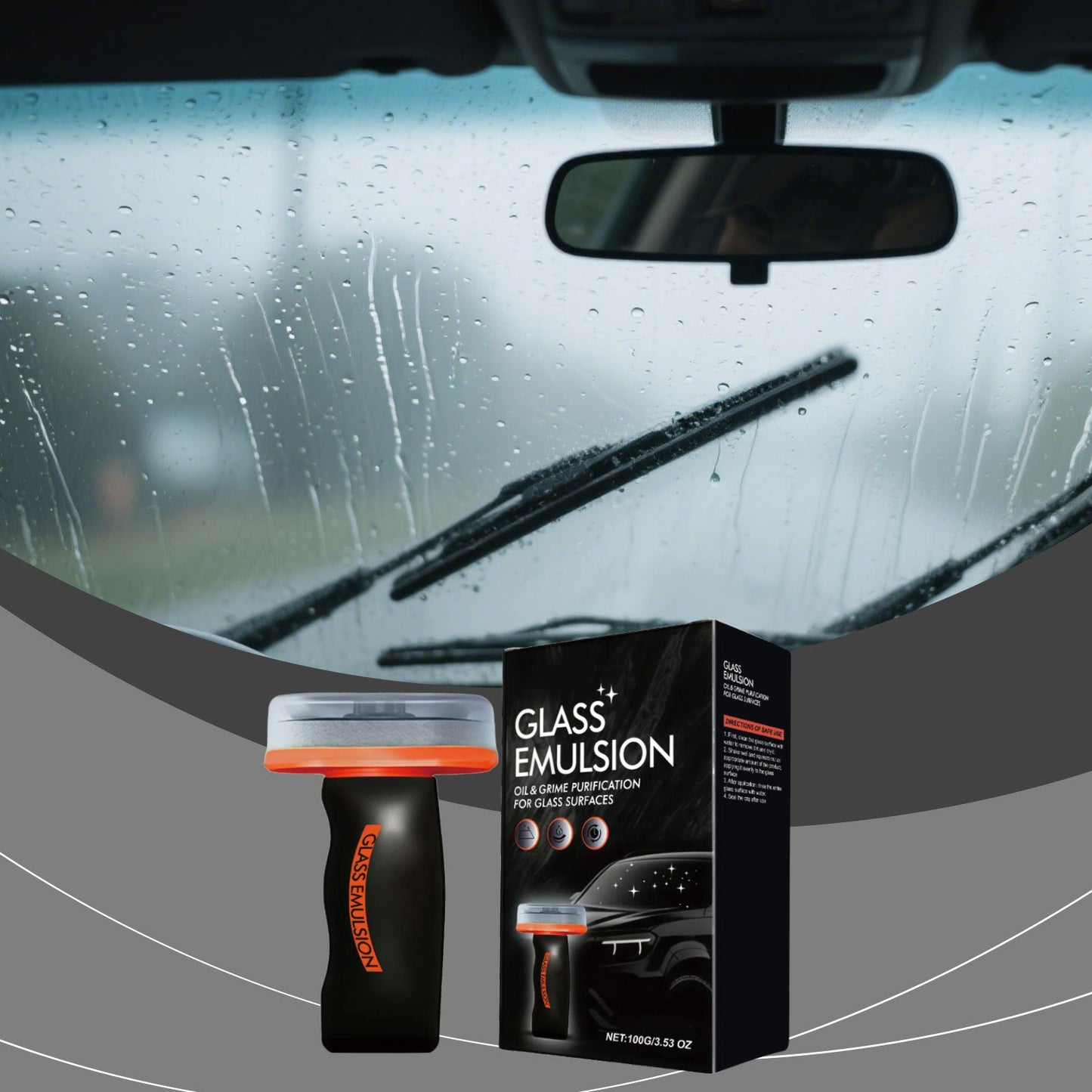 🧼 Hot Sale 50% OFF ! Automotive Oil Film Cleaning Brush for Car Windows – Glass Cleaning Board