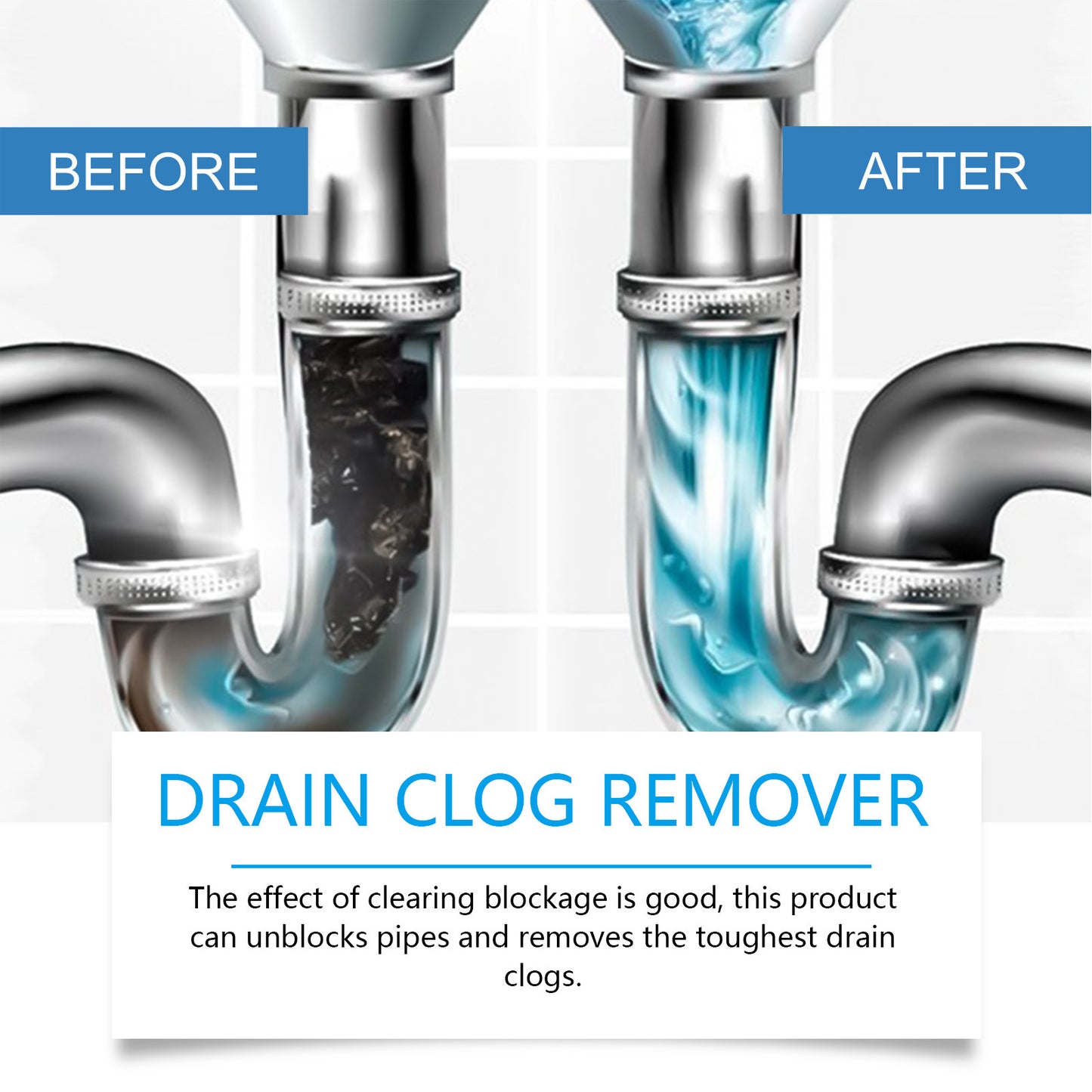 🏆 40K+ SOLD! ✨ Fish-Shaped Quick-Dissolving Drain Clog Remover | Fast & Easy Fix 💧 | 50% OFF Today Only