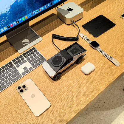 Armor King CyberDock 3-in-1 Wireless Charger + Car Model Ornament + Stand