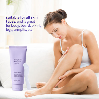 💜Buy 1 Get 1 FREE – Gentle & Painless Hair Removal Cream for Face & Body
