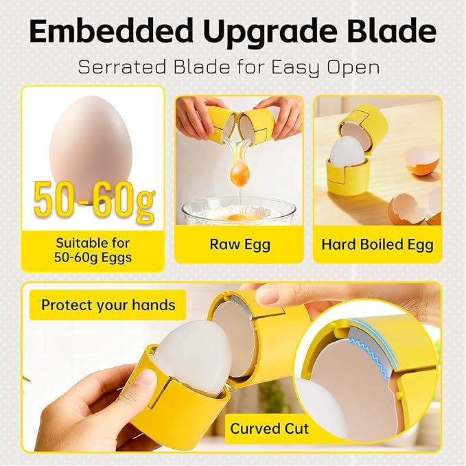 🎁Household eggshell opener Upgraded model2-in-1🍳🥞🧁🍜🥗