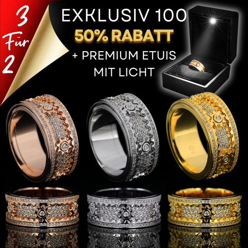 Ring Zeit & Gelassenheit in Limitierter Auflage + Beleuchteter Box