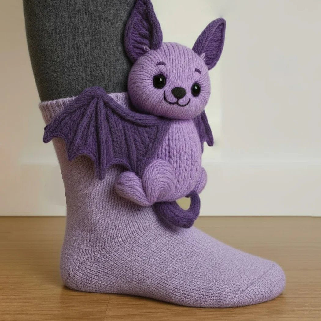 Cozy 3D Knit  Spirit Animal Socks, Express Yourself in Comfort💝