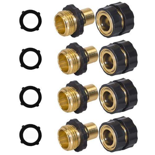 🚫💦 Hourleey No Leak Garden Hose Quick Connector, Easy Connect & Disconnect Universal Water Hose Adapters, High Pressure Resistant 🛡️