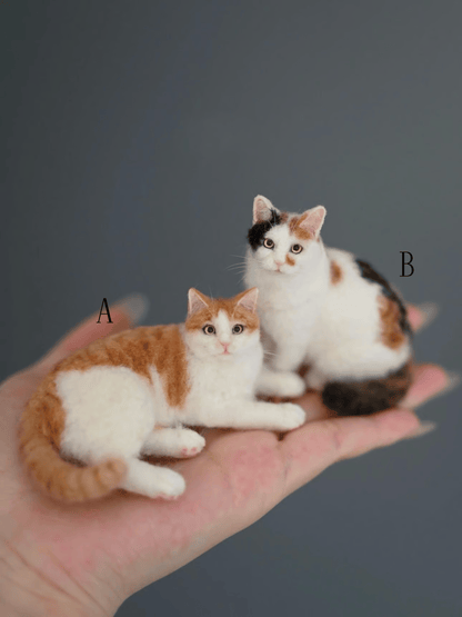 🐱💞Mini Felted Wool Cat – Quirky Handmade Companions