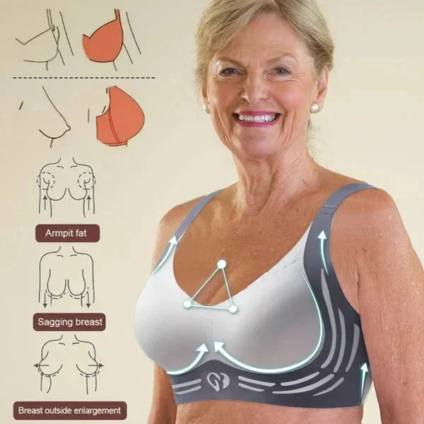 🎁Super Gather Bra | Wireless Push-up Bra👍No More Sagging Breasts