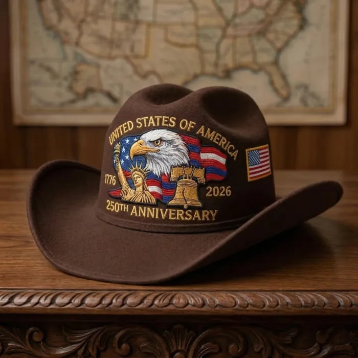 🔥Flash Sale-58% Off🔥⚡250th Anniversary Embroidered Cowboy Hat🦅