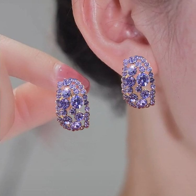 🎁Mother's Day Gift |Lab-Created Diamonds Hoop Earrings🎁