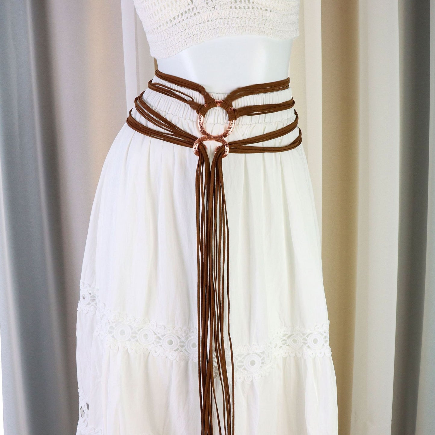 🔥2026 HOT SALE 49% OFF🔥Medieval Viking Braided Leather Belt Set, with Ring Buckle & Tassel Decorations