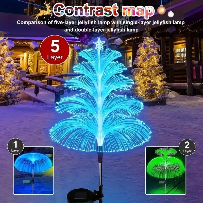 7-Color Gradient Changing Solar Christmas Tree Lights🎄
