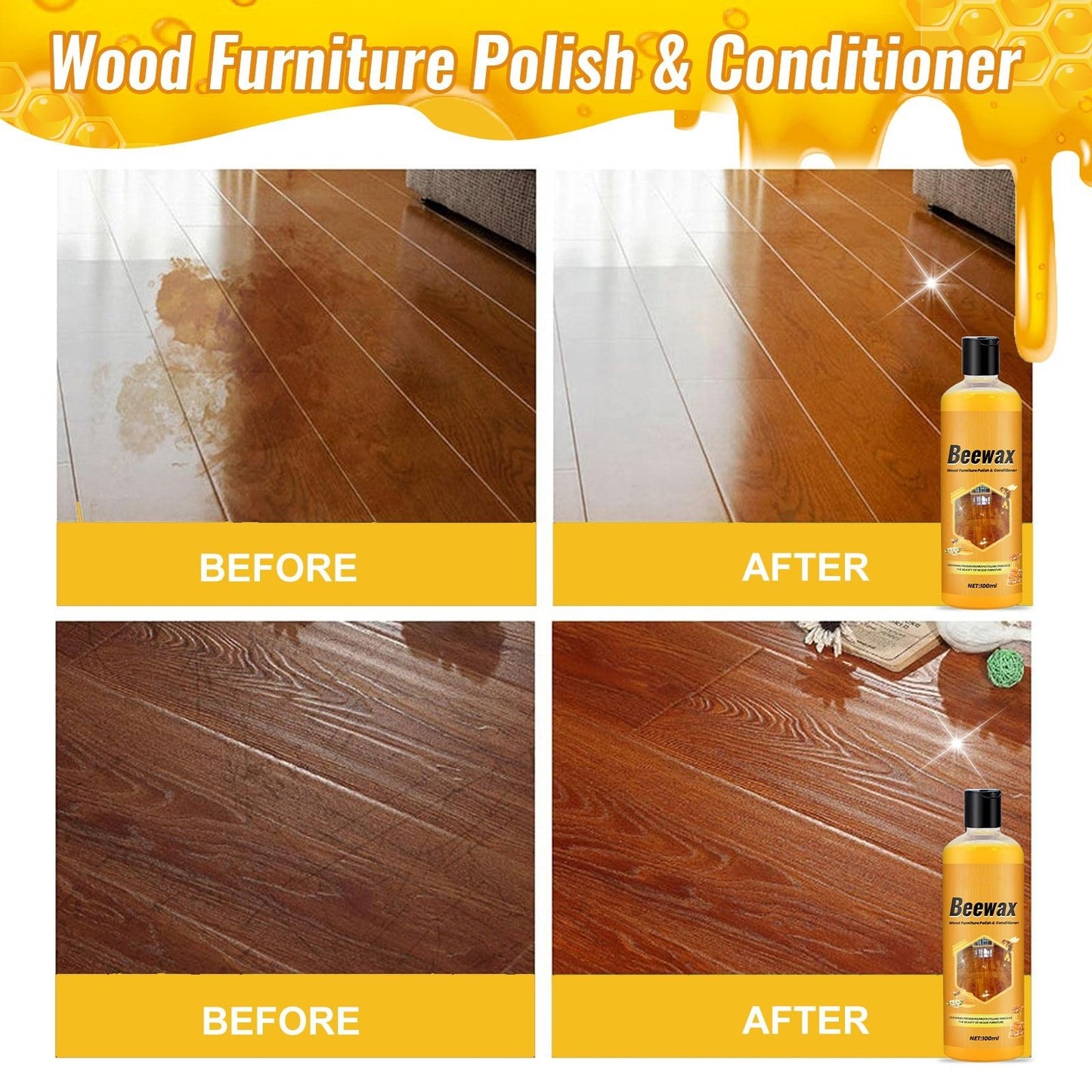 ☀Summer Special Offer-Multi-functional Beewax Nature Wood Polish & Conditioner
