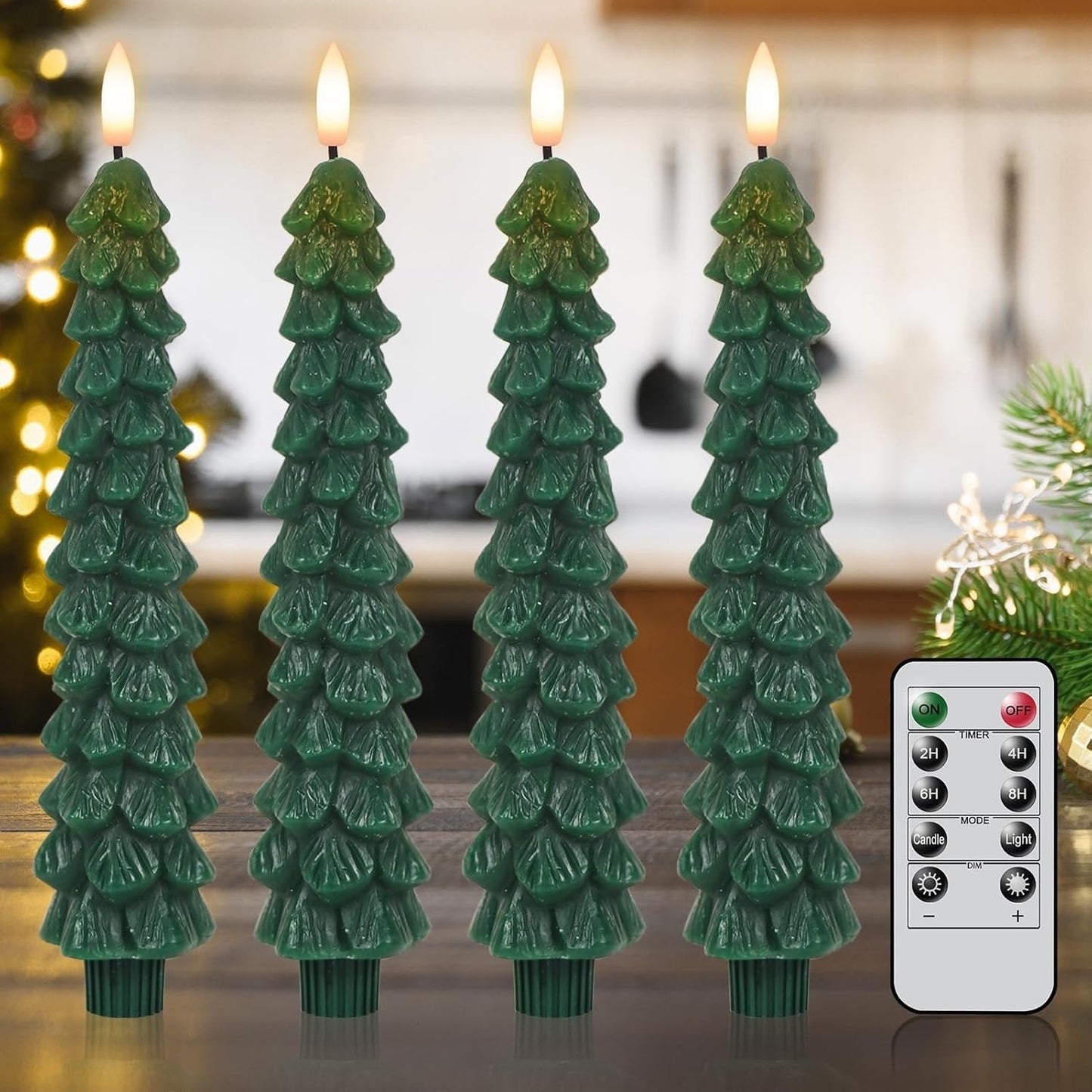 🔥 Early Christmas Sale 49% OFF 🌲Christmas Tree Flameless Taper Candle Lights with Remote Control