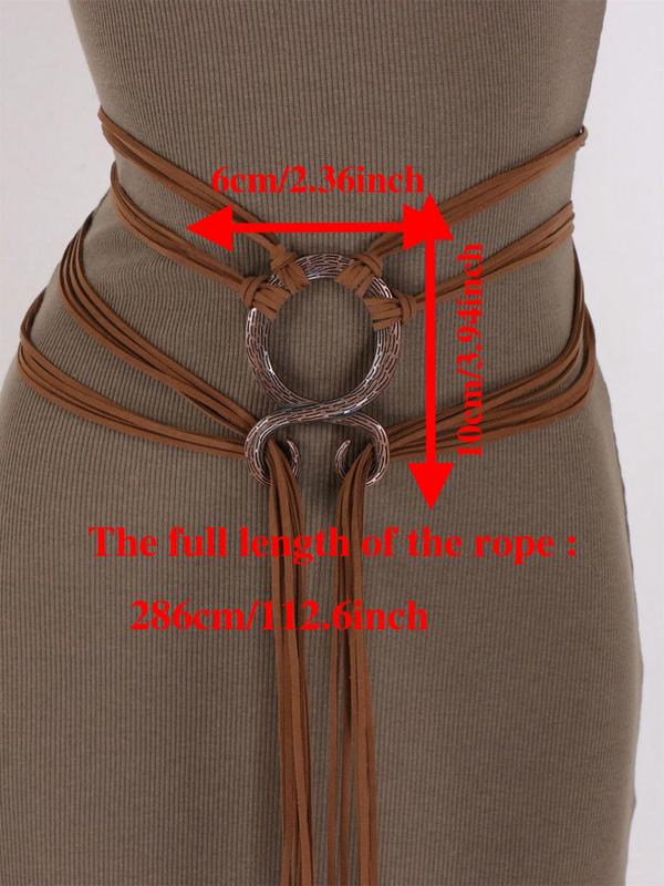 🔥2026 HOT SALE 49% OFF🔥Medieval Viking Braided Leather Belt Set, with Ring Buckle & Tassel Decorations