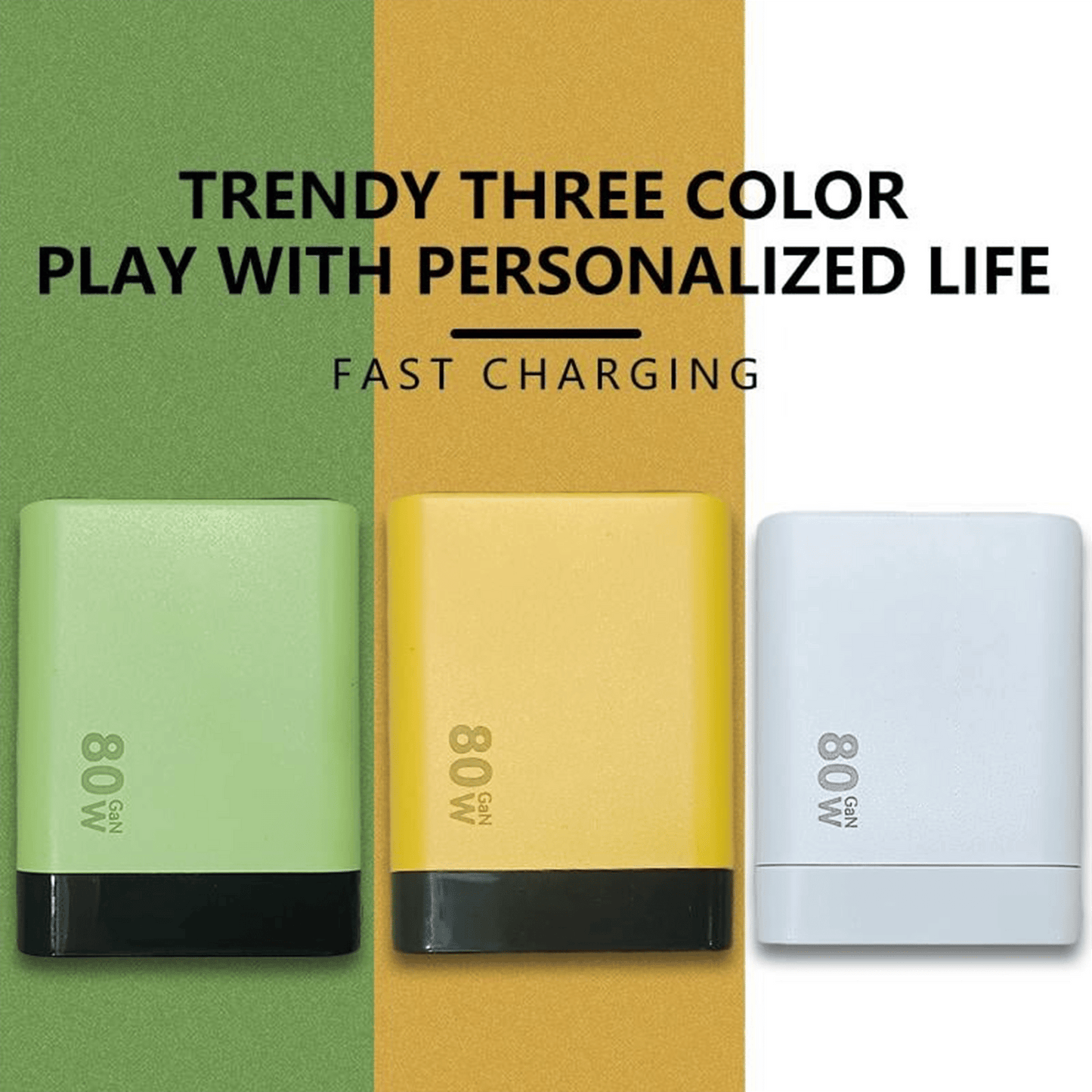 ⚡3 in 1 Charger Retractable 80W MAX Fast