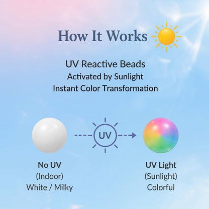 🌈 Dopamine UV-Reactive Beaded Jewellery Collection