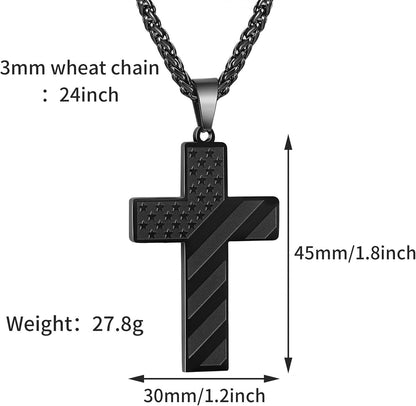 🏆Flash Sale⚡ 50K+ SOLD! Almost Gone-💥🎉✨Flag Cross Necklace, Best Gifts