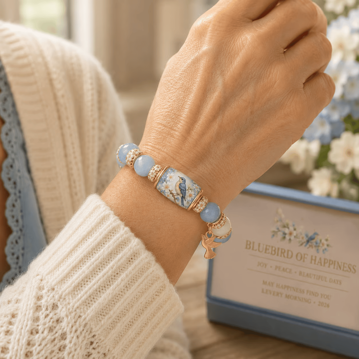 🙏 2026 Limited Edition Bluebird Blessings Bracelet  with Exquisite Gift Box