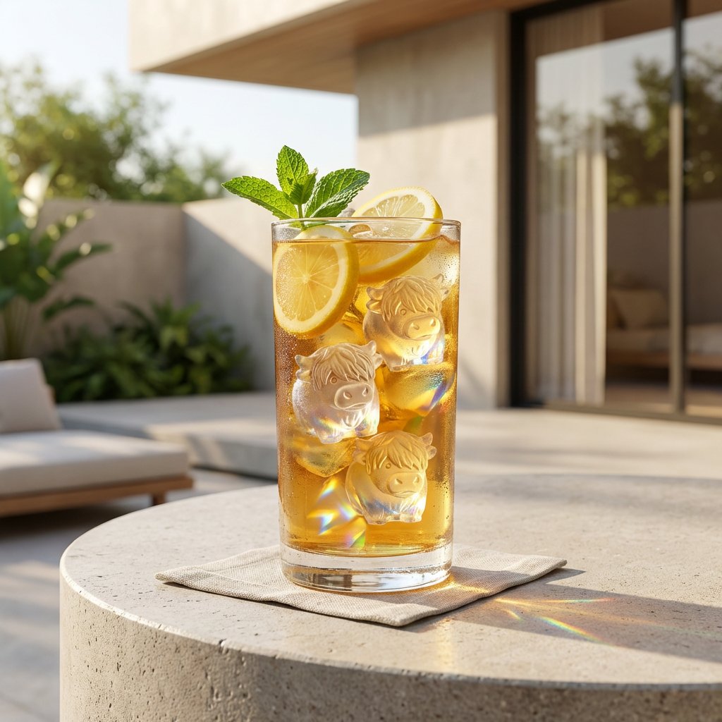 🐮🧊 Mini Highland Cow Ice Cube Mold – Cute 3D Ice for Drinks, Parties & Gifts