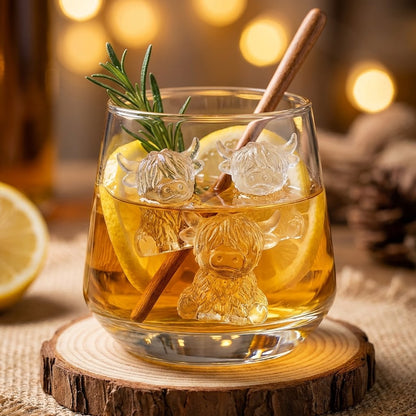 🐮🧊 Mini Highland Cow Ice Cube Mold – Cute 3D Ice for Drinks, Parties & Gifts