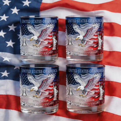 🇺🇸🦅Limited Edition 2026 USA 250th Anniversary Commemorative Glass – 1776-2026 Heritage Edition