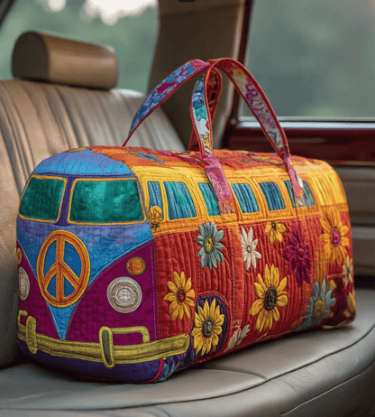 🎁Hippie Van Quilted Duffle Bag | Soft Travel Bag for Women & Men