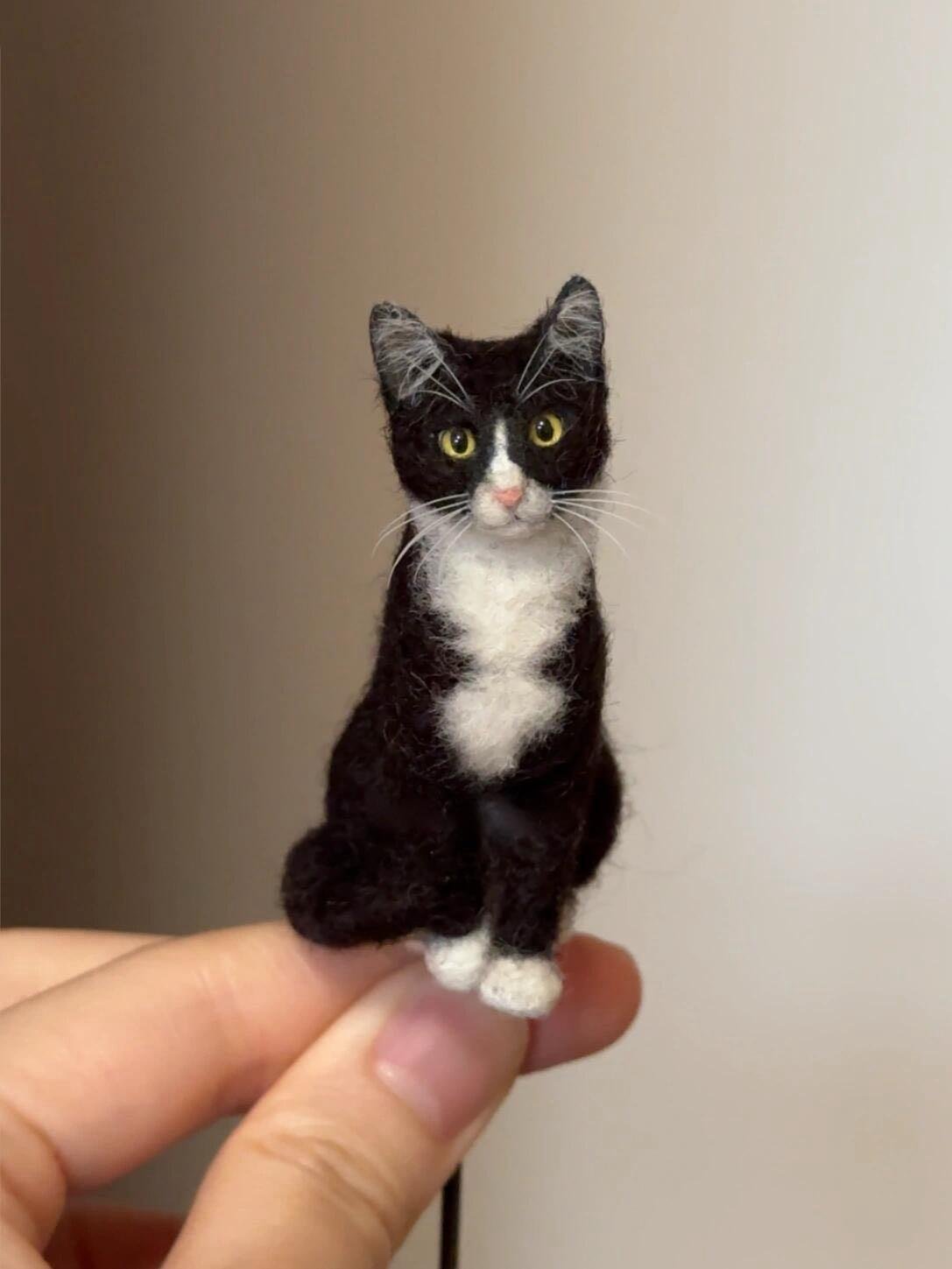 🐱💞Mini Felted Wool Cat – Quirky Handmade Companions
