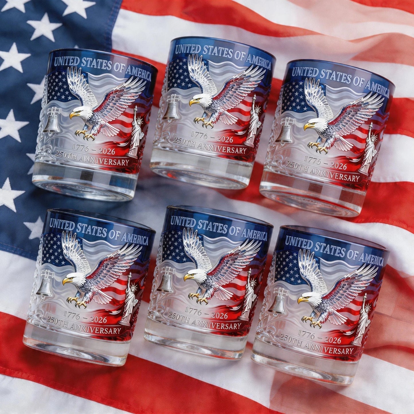 🇺🇸🦅Limited Edition 2026 USA 250th Anniversary Commemorative Glass – 1776-2026 Heritage Edition