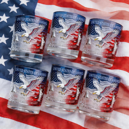🇺🇸🦅Limited Edition 2026 USA 250th Anniversary Commemorative Glass – 1776-2026 Heritage Edition